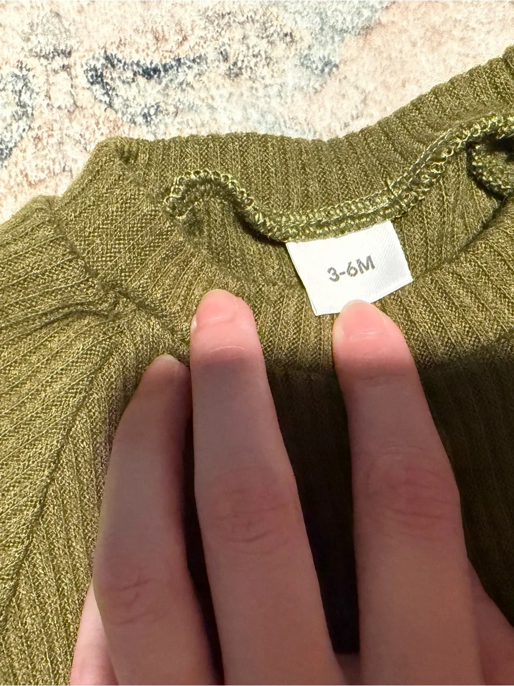 Olive Green Ribbed Cozy Sweat Set